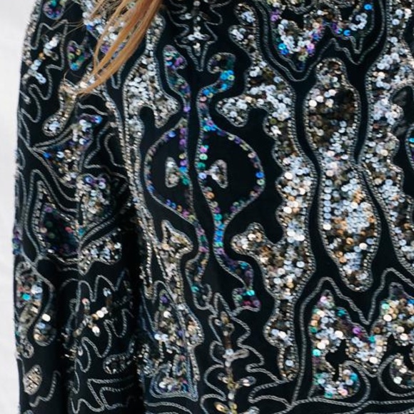 Free People Bali Light My Fire Sequin Black Dress - Picture 8 of 13